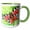 Green/White, variant on 3drose, Peacock Butterfly, 11oz Mug