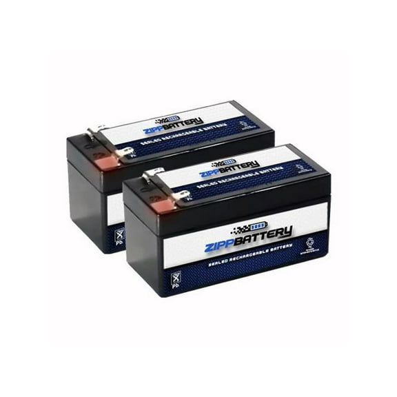 Zipp Battery 12V (12 Volt) (12 Volt) 1.2Ah Sealed Lead Acid (SLA) Battery - T1 Terminals - for Zb-12-1.2 - 2pk