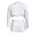 thumbnail image 5 of 4 Piece Tankini Swimsuit With Sheer Cover Up And Tie Waist Two Piece Bikini Outfit For Beach Pool, 5 of 5