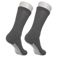 thumbnail image 3 of Diabetic Socks Unisex - Men's and Women Non Skid Hospital Loose Fitting Design, Physician Approved Slipper Socks With Gripper Bottoms - 6 Pack - Gripper socks (Grey Skid 3, 13-15), 3 of 5