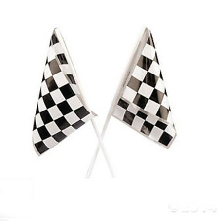 - Lot of 72 Plastic Checkered Mini Racing Flags Race Party Favor