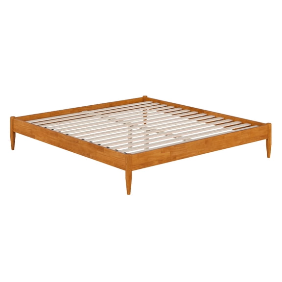 AFI Pasadena 12" Light Toffee Solid Wood Basic Platform Bed, King