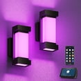 thumbnail image 1 of Luces de pared para exteriores XMCOSY+, 2100LM, LED inteligentes, RGBCW, paquete de 2, 1 of 9