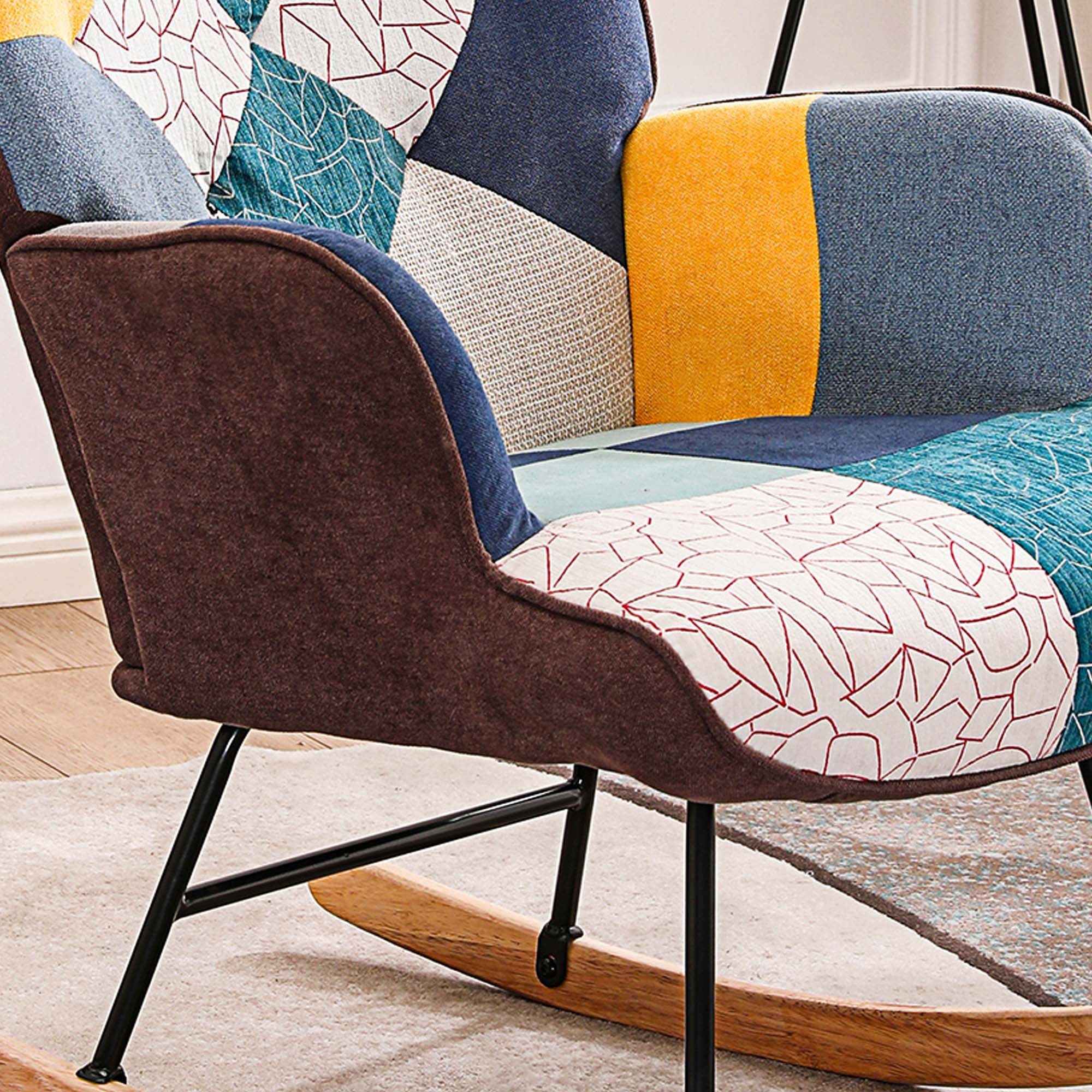 Grey patchwork chair new arrivals
