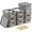 Gray, variant on Stackable Plastic Storage Bins with Lids & Handles