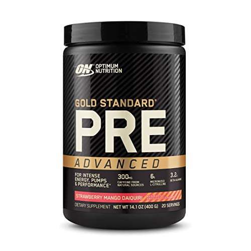 Optimum Nutrition, Gold Standard Pre Workout Advanced Powder, Strawberry Mango Daiquiri, 14.1 oz, 20 Servings