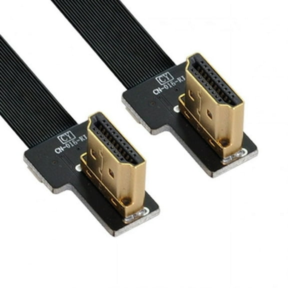 Chenyang CY CYFPV Dual 90 Degree Right Angled HDMI Type A Male to Male HDTV FPC Flat Cable for FPV HDTV Multicopter Aerial Photography