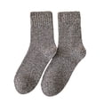 thumbnail image 2 of VONCOS Womens Heathered Crew Socks, Soft Thermal Winter Socks for Women with Ribbed Cuff - Warm Knit Casual Boot Socks, Coffee (1 Pair),Size Free Size, 2 of 2