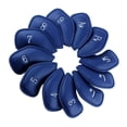thumbnail image 1 of ziyahi 12x Golf Iron Head Covers Headcovers Club Protector Blue 18x8cm, 1 of 4