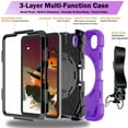 thumbnail image 6 of ELEHOLD Case for iPad mini (6th Generation), Heavy Duty Shockproof Case with Pencil Holder/Stand/Hand Strap/Shoulder Belt, Rugged Protective Cover for Boys Girls,Purple, 6 of 10