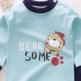 thumbnail image 4 of TOWED22 Toddler Newborn Girl Fall Winter Outfits Clothing Long Sleeve Soft Sweatshirt + Elastic Waist Pants 2pcs Set Cute Daily(Dark Blue,4-5 Y), 4 of 4