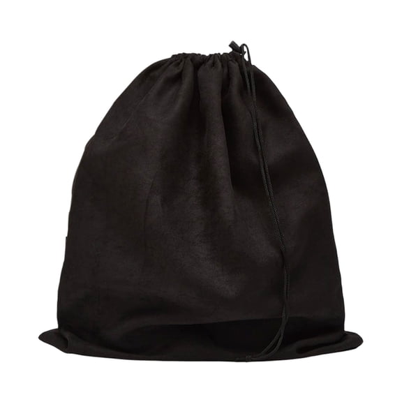 Eqslft Black Drawstring Shoe Bags,Breathable Fabric Shoe Storage Pouches,Travel & Closet Organizer Bags for Sneakers, Boots & Footwear, Upgraded Lightweight Portable Organizer