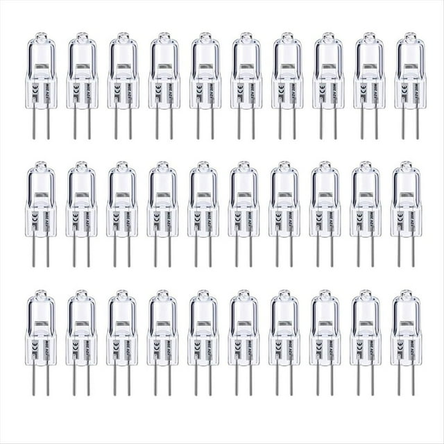 Bombilla G4, Paquete de 20 Halógenas G4 12 V 20 W con Base G4 de Dos Pines, Bombilla G4 de Alto Rendimiento 12 V 300 para Bombillas de Gabinete