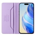 thumbnail image 3 of Wallet Case For iPhone 16e 6.1inch, [RFID Blocking] PU Leather Magnetic Folio with 2 Card Slot Kickstand Flip Cover Shockproof Phone Case,Light Purple,For iPhone 16e, 3 of 8