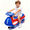Blue Red, variant on 12V Kids Electric Wiggle Ride on Car for Ages 3-8, 2 in 1 Battery Powered Twist Car Ride Toy with Wireless Music, Controllable LED Lights & Flashing PU Wheels