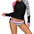 thumbnail image 4 of Tankini à Manches Longues pour Femmes avec Détail Rosé Contrasté, 4 of 11