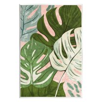 Layered Monstera Plant Leaves Botanical & Floral Graphic Art Unframed Art Print Wall Art
