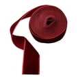 thumbnail image 2 of Clearance Wine Red Velvet Ribbon Roll, Single-Sided Soft Craft Ribbon for Gift Wrapping Bow Making Christmas DIY Decor, 2 of 5