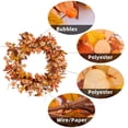 thumbnail image 4 of Sahpxhe Halloween Wreath Halloween Decorations Outdoor, Front Door Fall Wreath with Artificial Leaves for Indoor Outdoor Party Home Garden Wall Decor Yellow, 4 of 8