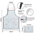 thumbnail image 3 of Pioneer Flower Floral Print Pattern Cotton Linen Apron with Pockets, Waterproof Adjustable, 33x27 Inch for Kitchen, Gardening, BBQ, Salon, 3 of 6