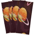 thumbnail image 6 of Fantasy Food Planet Dish Towels Set of 6, Funny Space Washable Tea Towels Dishcloths Lint-Free 18x28 Inch Fast Drying for Kitchen Restaurant Bar Clean, 6 of 7