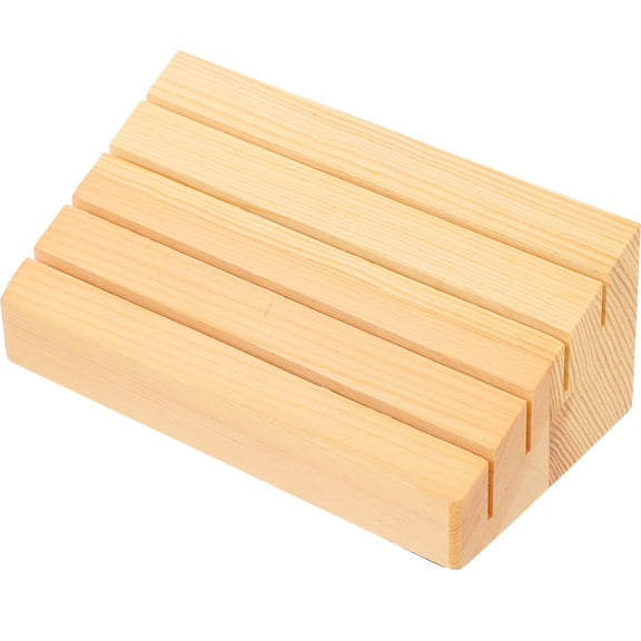 Wooden Base 2 Pcs Plaything Cards Rack Toy Display Shelf Displaying Gaming Stand