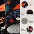 thumbnail image 6 of KoshiMe 5'x7' Floral Area Rug, Machine Washable Non-Slip Soft Low Pile Stain-Resistant Boho Flower Indoor Rug for Living Room Bedroom Dining Room, Black, 6 of 9