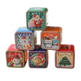 thumbnail image 1 of Christmas Series Tinplate Candy Boxes Cube Gift Storage Tank Biscuit Container Tea Leaves Scented Tea Organizer (Random Color), 1 of 9