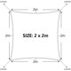 thumbnail image 5 of Toldo vela rectangular CHAO gris 2 x 2 m protección UV tela de sombra impermeable, 5 of 5