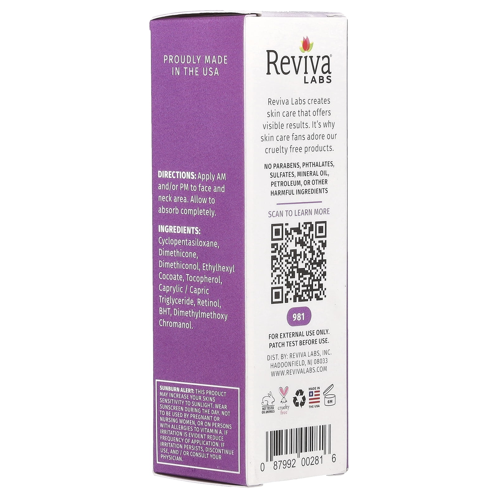 Reviva Labs Advanced Retinol Serum, 1.0 fl oz (29.5 ml)