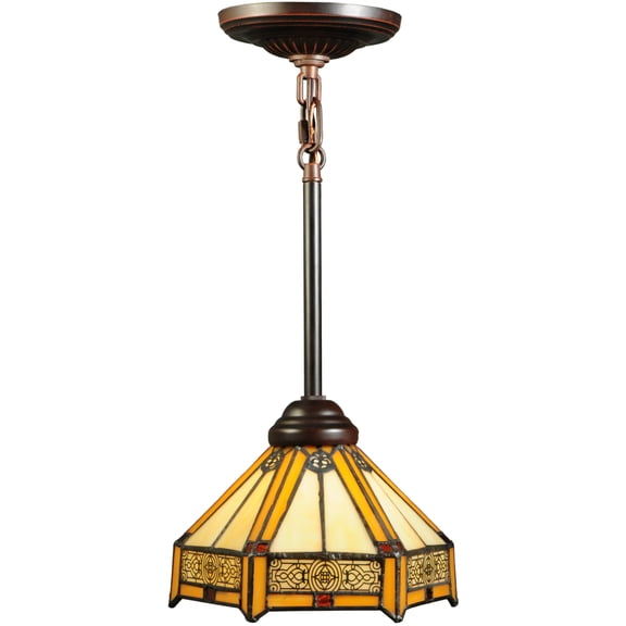 Meyda Peaches Mahogany Bronze Single-light Mini Pendant