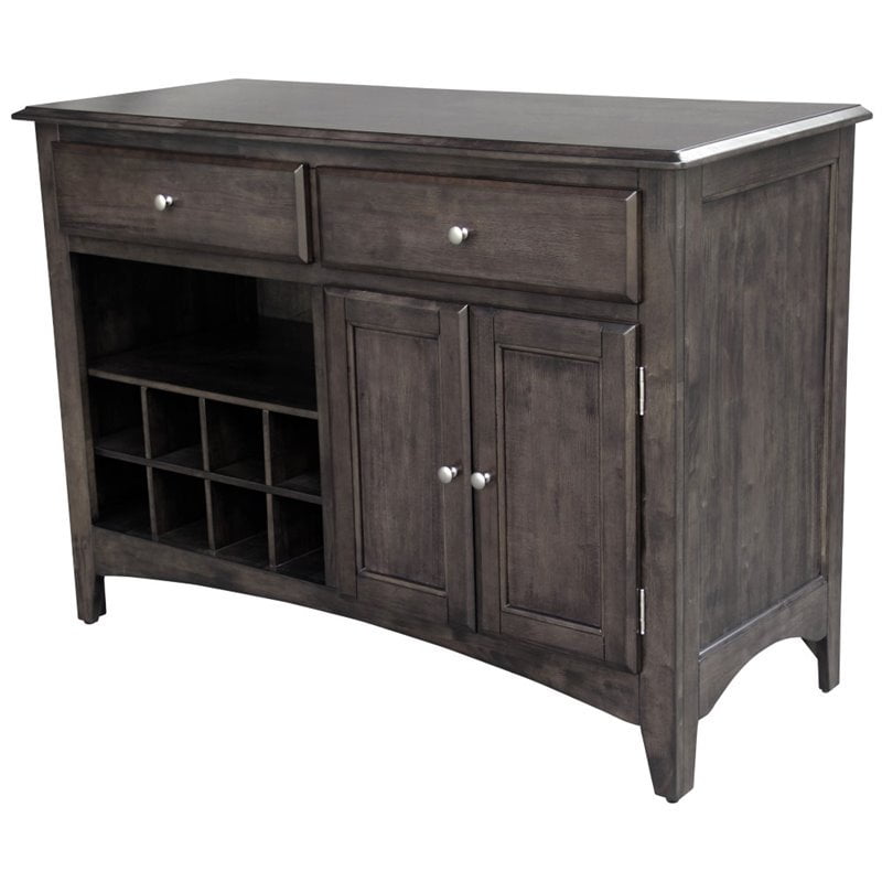 AAmerica Bristol Point Wine Rack Sideboard in Warm Gray