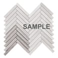 thumbnail image 1 of Sample - Taupe Gray White Oak Marble Stone Herringbone Mosaic Tile Kitchen Backsplash, 1 of 6