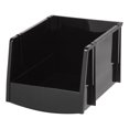IRIS Extra Large Stacking Storage Bin, Black Set of 6