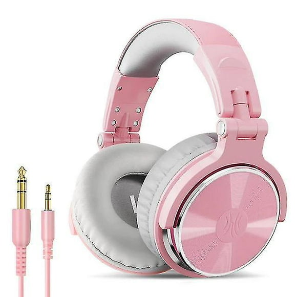 Headphones headsets over ear hifi studio dj headphone pink (HTOOQ)