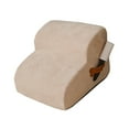 thumbnail image 2 of S SERENABLE Dog Stairs 2 Step Comfotable Soft Dog Ramp for Puppy Indoor Use Dogs Injured Beige, 2 of 9
