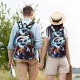 thumbnail image 4 of Goofa The Nightmare Before Christmas Pattern Durable Canvas Daypack - High-Quality Vintage Backpack, Compact & Versatile for Travel and Everyday Use-Small, 4 of 5