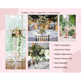 thumbnail image 4 of 2 PCs Gold Tall Metal Vase Centerpiece for Wedding Reception Table Decor Flower Arrangements, 4 of 5