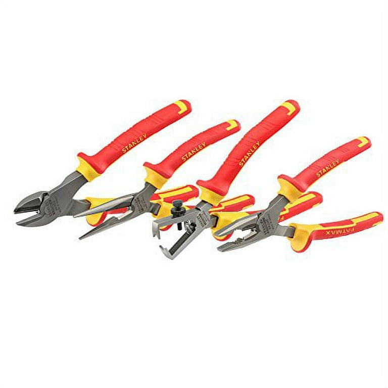 Stanley 4-84-489 Plier Set VDE (4 piece), Red/Yellow