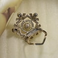 thumbnail image 4 of Women' Flower Brooch Pin, Faux Pearl Crystal Rhinestone Scarf Buckle Clip, 1.02x0.98, 4 of 8
