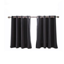 2PC Blackout Curtains for Bedroom,Short Curtains for Small Window,Black Out RV Bunk Panels, Kitchen Window Curtains Over Sink, Insulated Foam Lined Heavy Thick Grommet Window Curtain Panels