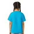 thumbnail image 4 of Gildan Youth Softstyle Cotton T-Shirt, Kids Short Sleeve Crewneck Shirt, Sapphire Tee, Size L, 4 of 5