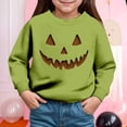 thumbnail image 2 of Staki Fall Toddler Girl Clothes Toddler Cotton Sweatshirt Girls Halloween Pullover Long Sleeve Tops Fall Winter Clothes(Green,5Y), 2 of 4