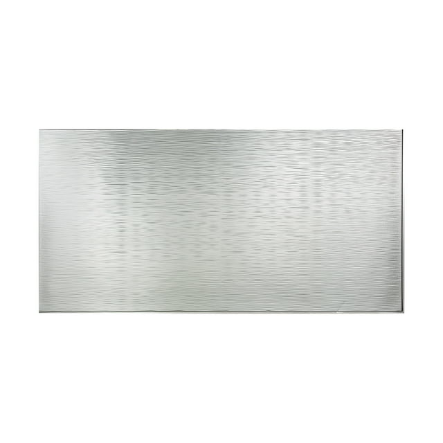 Fasade - Ripple Horizontal Brushed Aluminum Decorative Wall Panel - Fast and Easy Installation (4' X 8' Panel)