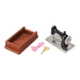 thumbnail image 2 of Dollhouse Sewing Machine, Lifelike Fine Workmanship Dollhouse Miniature Sewing Machine  For Decoration Dark Brown, 2 of 8