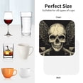 thumbnail image 4 of KLL Drink Coasters Set Square of 4,PU Leather Absorbent Coasters Set Decorative Coffee Cup Coasters Housewarming Gift for Home Decor-Gothic Winged Skull, 4 of 5