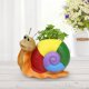 thumbnail image 1 of Maceta de resina con forma de caracol arcoíris para jardín, sala de estar, decoración de mesa, animales, 1 of 5
