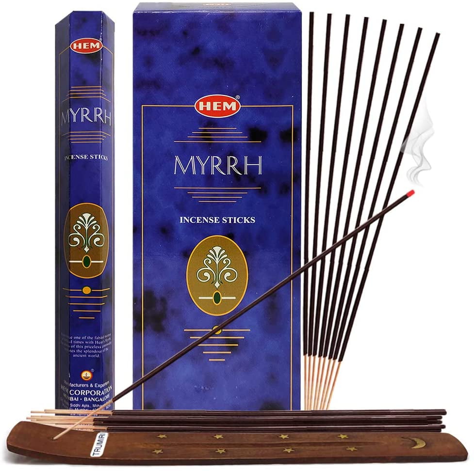 Hem Myrrh Incense 6 x 20 Stick Box, 120 Sticks Bulk Lot NEW {:- 