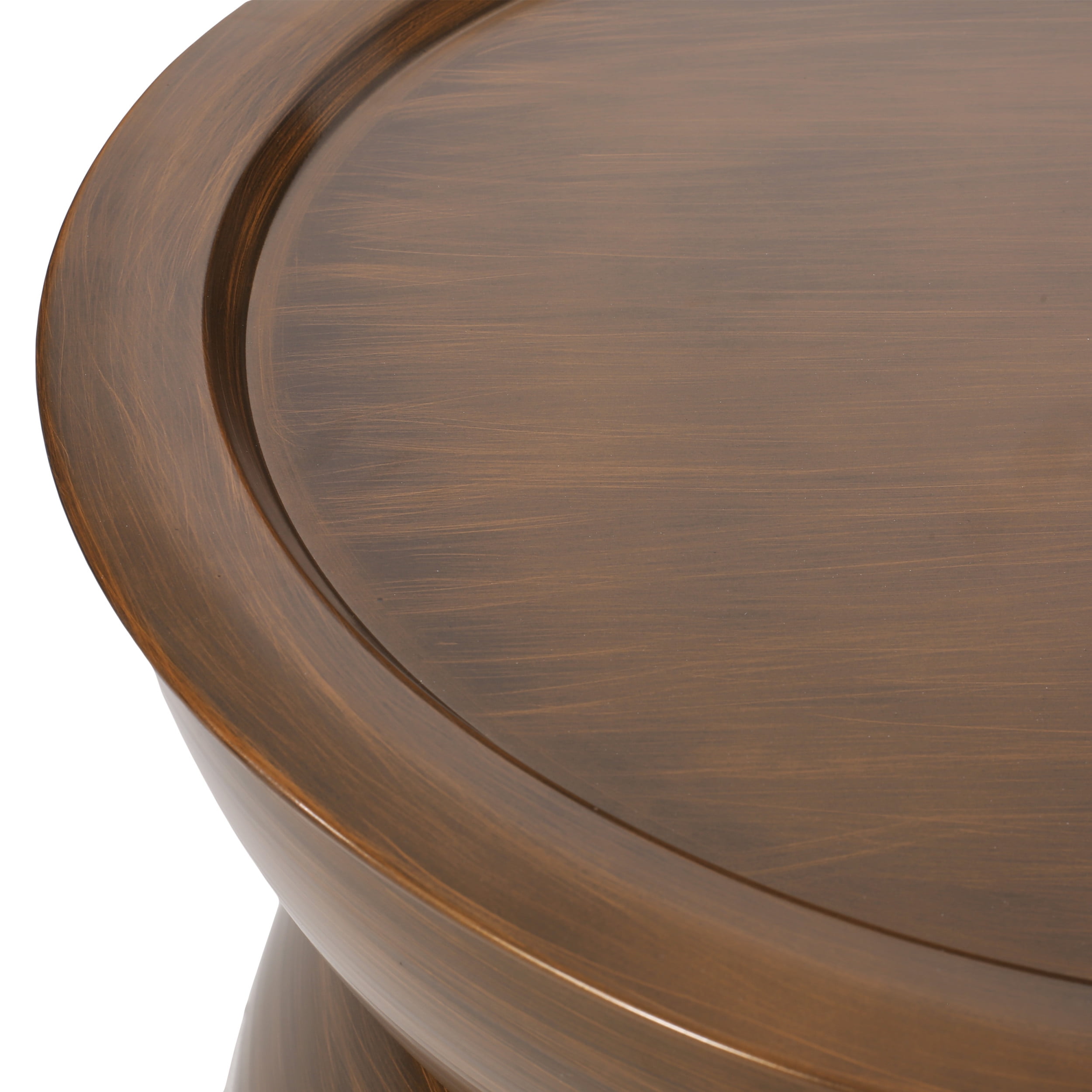 Noble House Manville Metal Hourglass Coffee Table, Brushed Antique Bronze