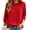 Red, variant on Staron Casual Sweatshirts for Women Loose Fit Round Neck 3/4 Sleeve Solid Color Pullover Tops, Black M